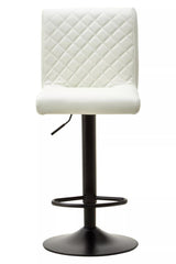 Baina High Back White Leather Effect Bar Chair