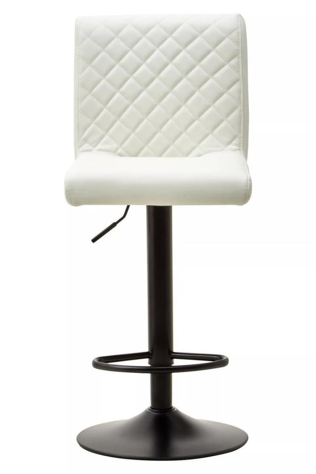 Baina High Back White Leather Effect Bar Chair