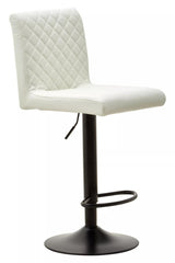 Baina High Back White Leather Effect Bar Chair