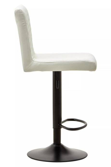 Baina High Back White Leather Effect Bar Chair