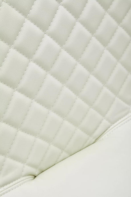 Baina High Back White Leather Effect Bar Chair