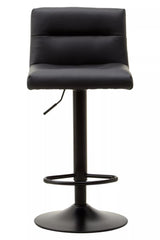 Baina Black Leather Effect Bar Stool