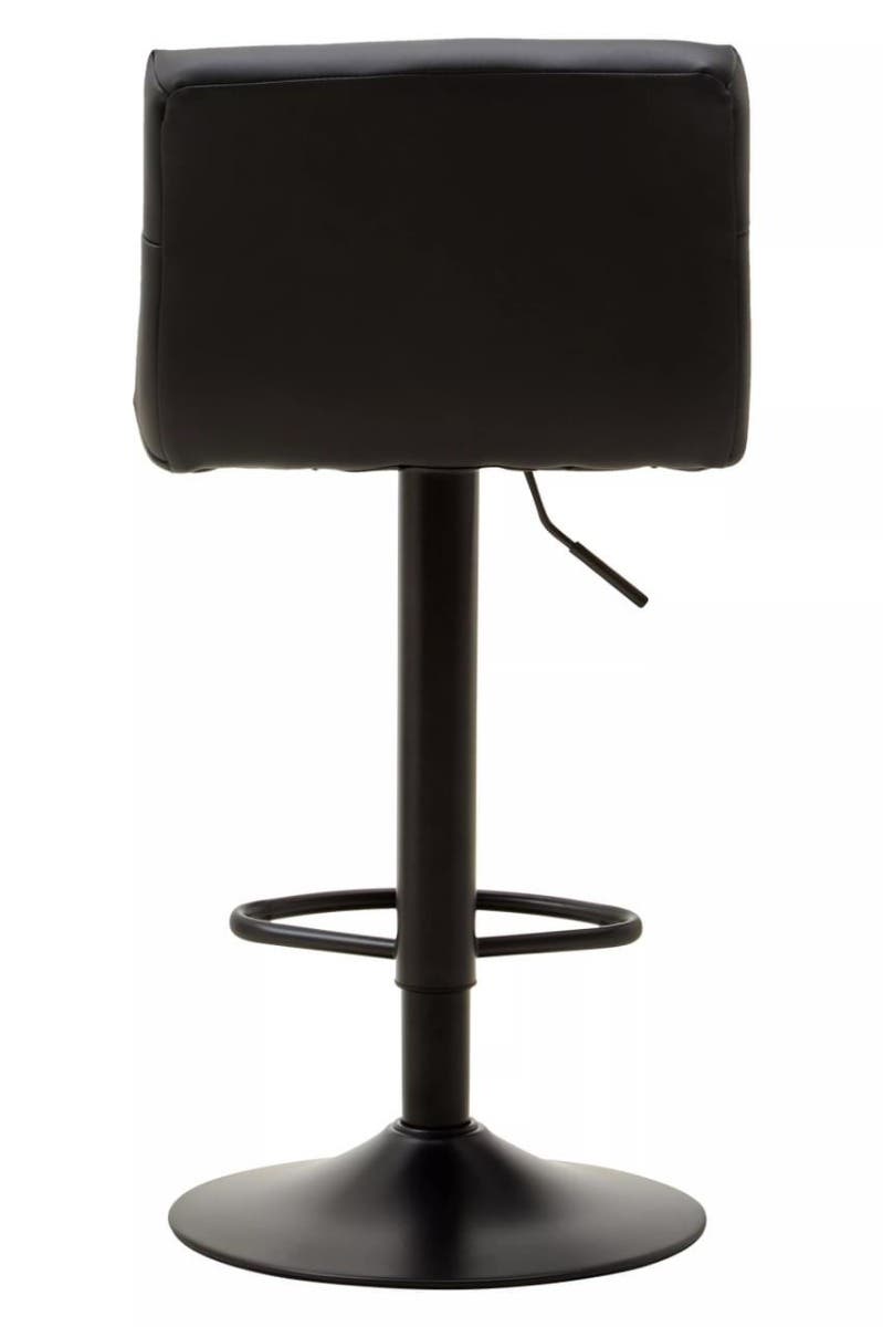 Baina Black Leather Effect Bar Stool