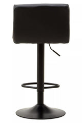 Baina Black Leather Effect Bar Stool