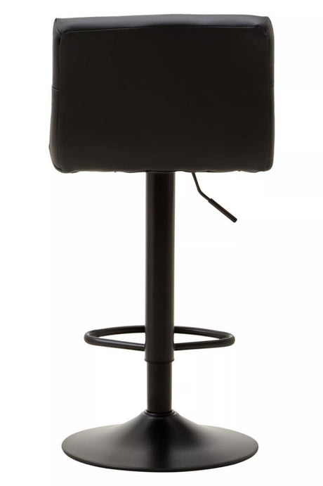 Baina Black Leather Effect Bar Stool