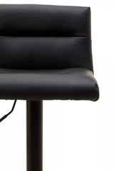 Baina Black Leather Effect Bar Stool