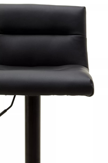 Baina Black Leather Effect Bar Stool