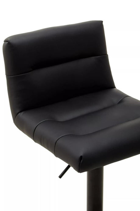 Baina Black Leather Effect Bar Stool