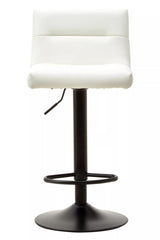 Baina White Leather Effect Bar Stool