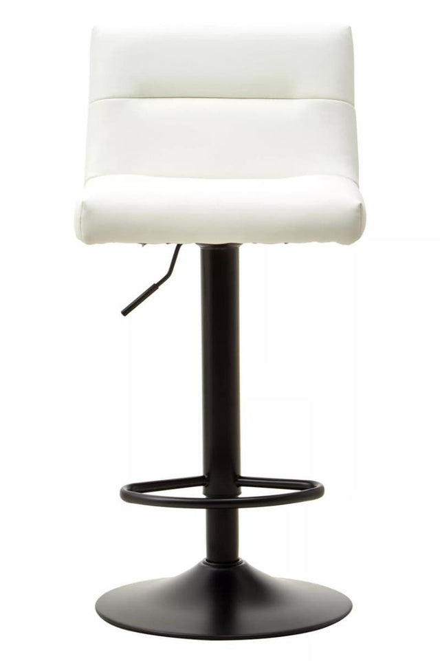 Baina White Leather Effect Bar Stool