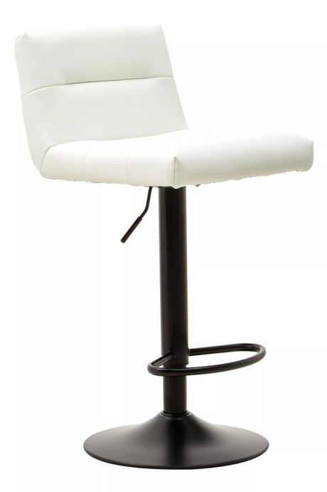 Baina White Leather Effect Bar Stool