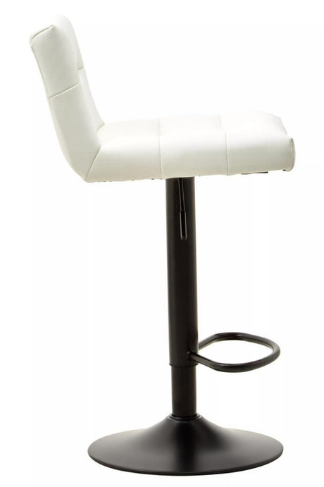 Baina White Leather Effect Bar Stool