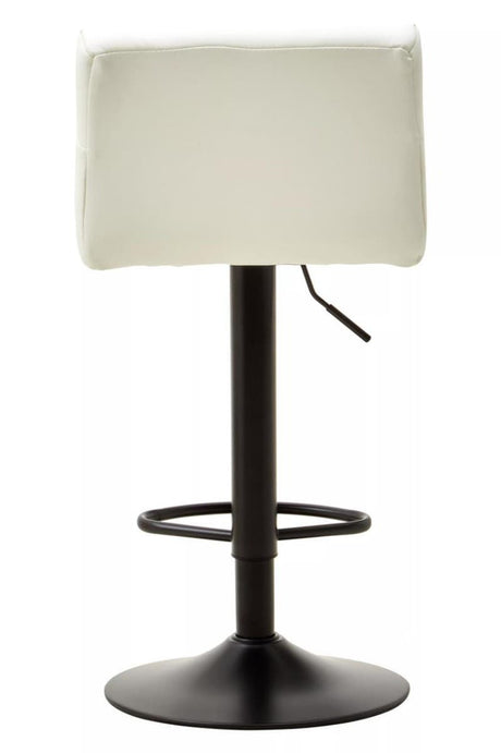 Baina White Leather Effect Bar Stool