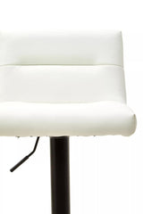 Baina White Leather Effect Bar Stool