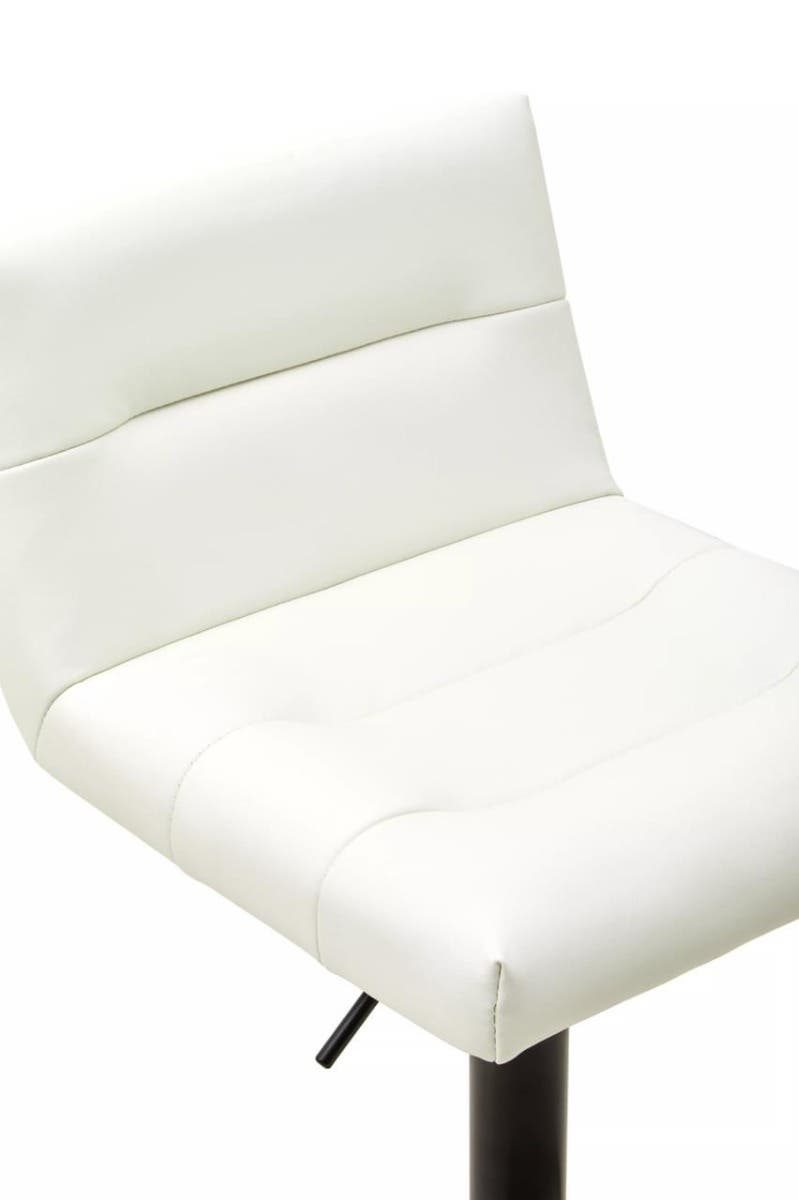 Baina White Leather Effect Bar Stool