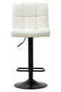 Baina White Leather Effect Quilted Bar Stool