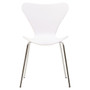 Laila White Seat And Silver Chrome Legs Dining Chair