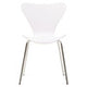 Laila White Seat And Silver Chrome Legs Dining Chair