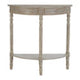 Heritage Natural Wash Half Moon Wooden Console Table MOB