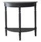 Heritage Black Half Moon Wooden Console Table MOB