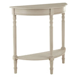Heritage Half Moon Grey Putty Wooden Console Table MOB