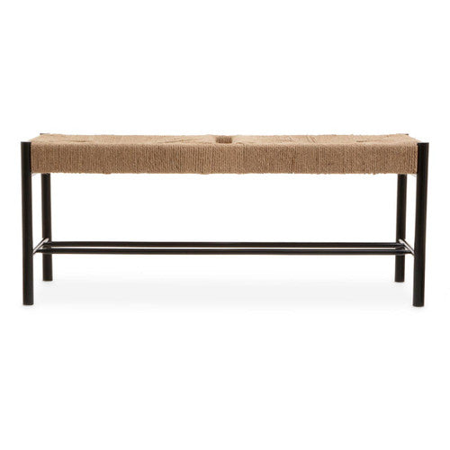Bandar Natural Rope and Black Wood Large Bench