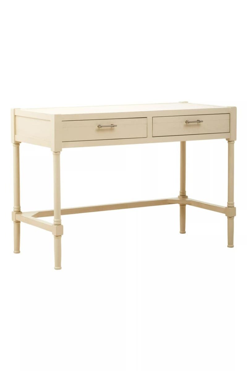 Heritage Two Drawer Antique Pearl Desk