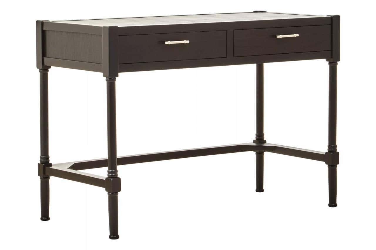 Heritage Two Drawer Black Finish Desk