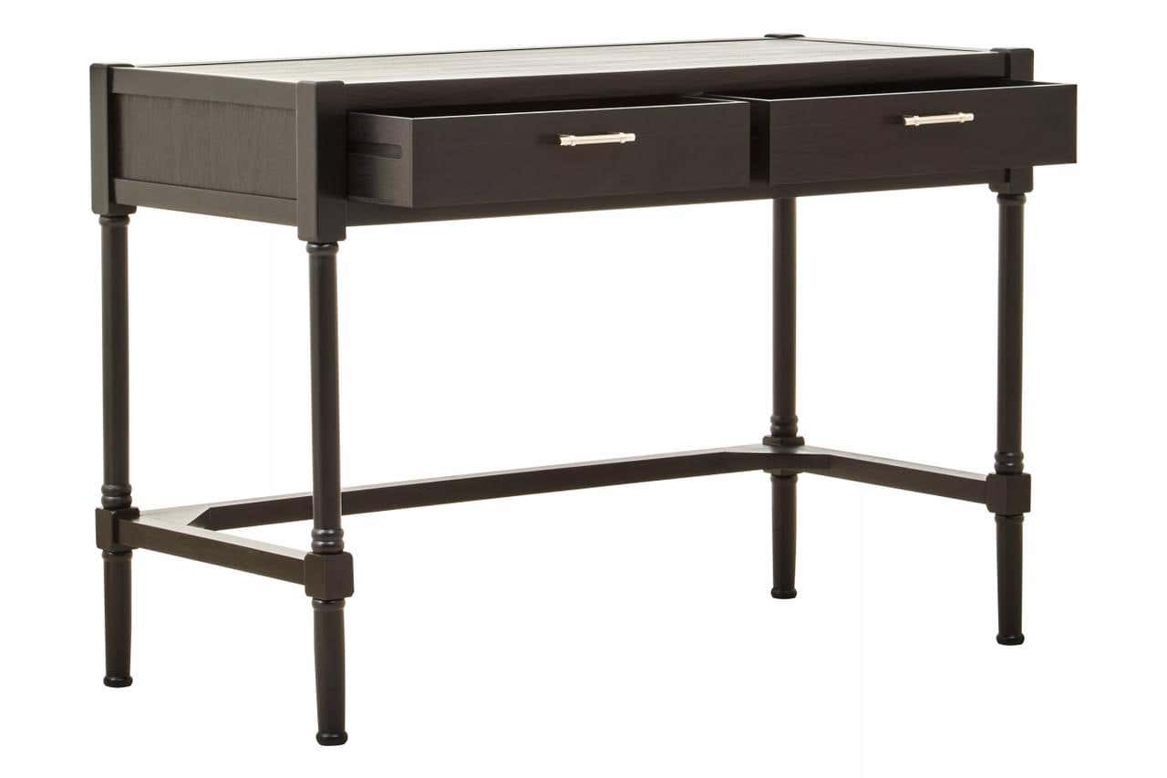 Heritage Two Drawer Black Finish Desk