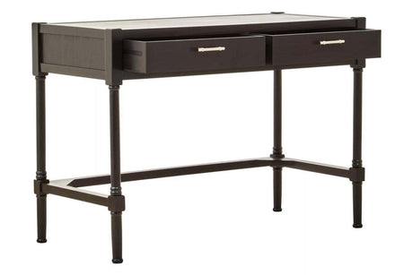 Heritage Two Drawer Black Finish Desk