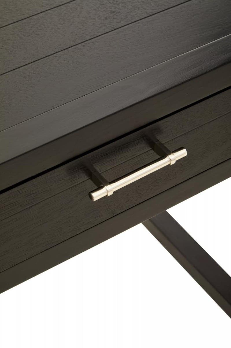 Heritage Two Drawer Black Finish Desk