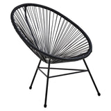 Miami Black Rattan 3 Piece Patio Set