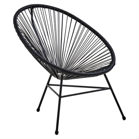 Miami Black Rattan 3 Piece Patio Set
