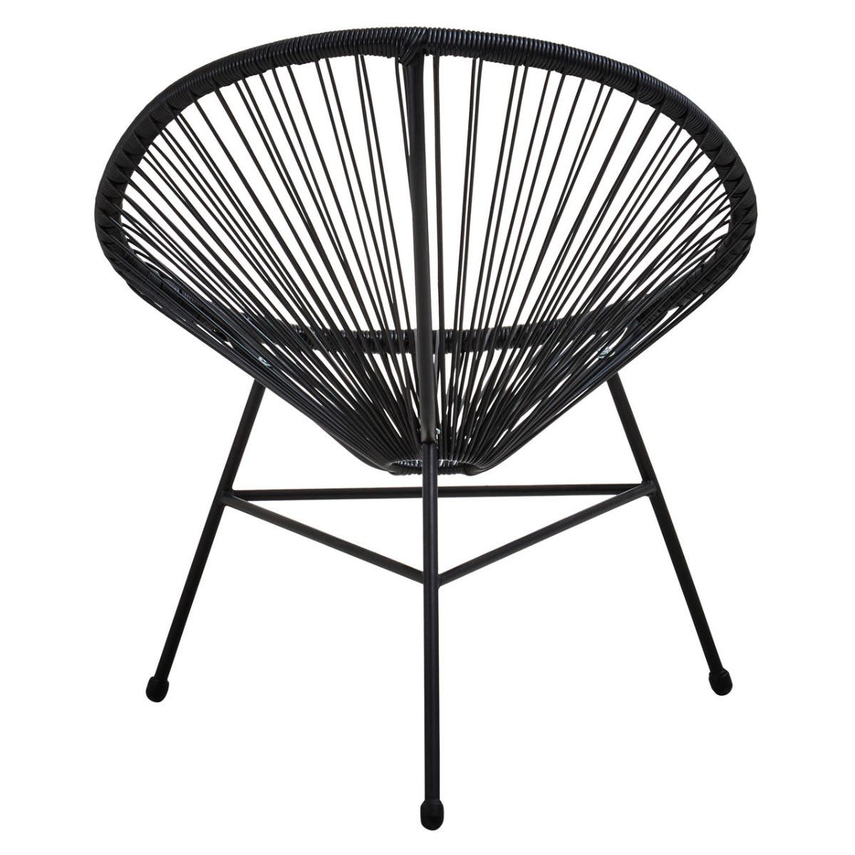 Miami Black Rattan 3 Piece Patio Set