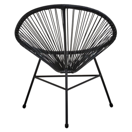 Miami Black Rattan 3 Piece Patio Set