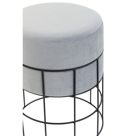 Hayes Velvet Cage Frame Stool