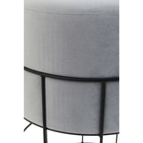 Hayes Velvet Cage Frame Stool