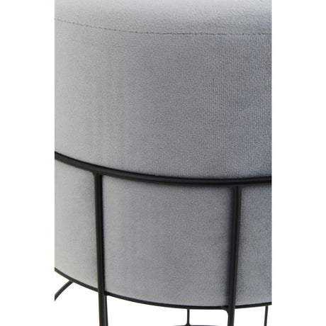 Hayes Velvet Cage Frame Stool