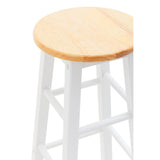 Chester Wood White and natural kitchen/bar Stool