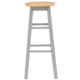 Chester Natural and Grey Wood Bar Stool
