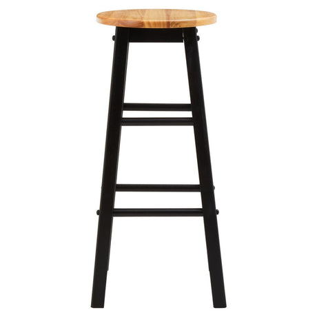 Chester Wood Black and natural Kitchen/Bar Stool