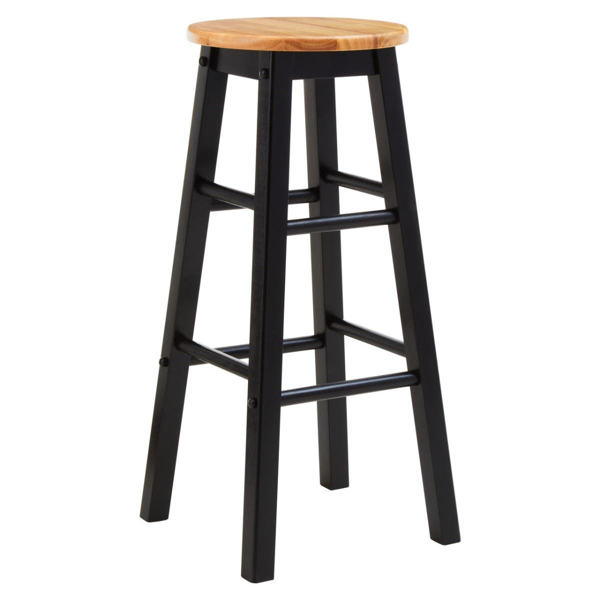 Chester Wood Black and natural Kitchen/Bar Stool