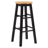 Chester Wood Black and natural Kitchen/Bar Stool