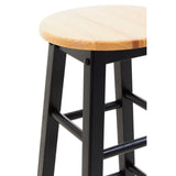 Chester Wood Black and natural Kitchen/Bar Stool