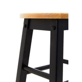 Chester Wood Black and natural Kitchen/Bar Stool