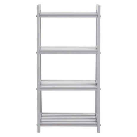 Chester Wood Four Tier Grey Shelf Unit