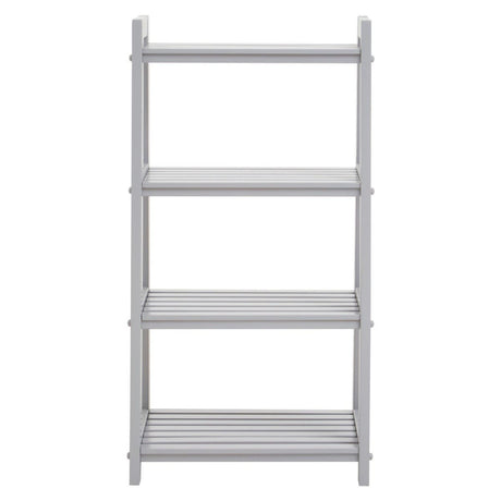 Chester Wood Four Tier Grey Shelf Unit