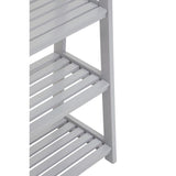 Chester Wood Four Tier Grey Shelf Unit