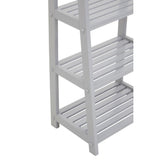 Chester Wood Four Tier Grey Shelf Unit