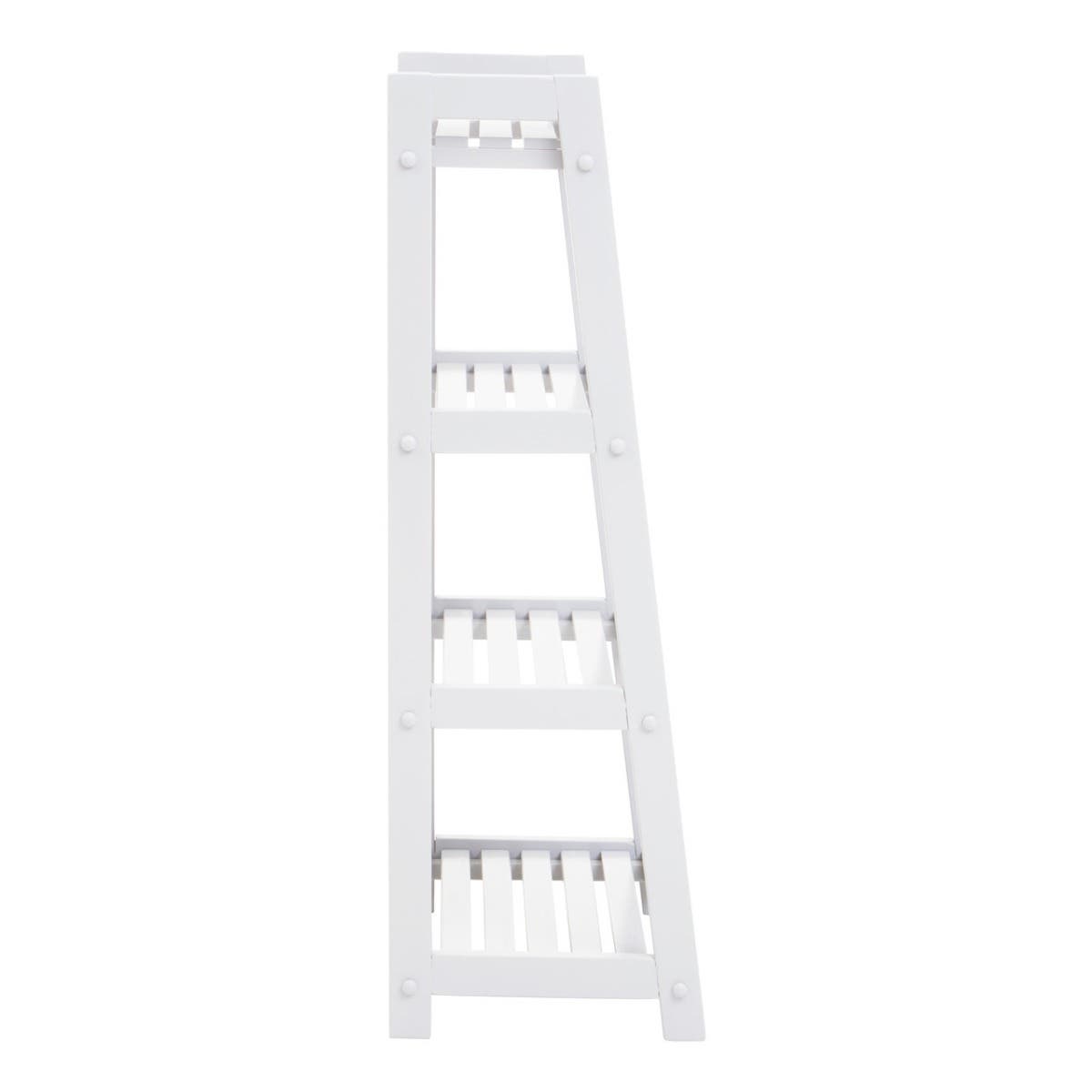 Chester Wood Four Tier White Shelf Unit